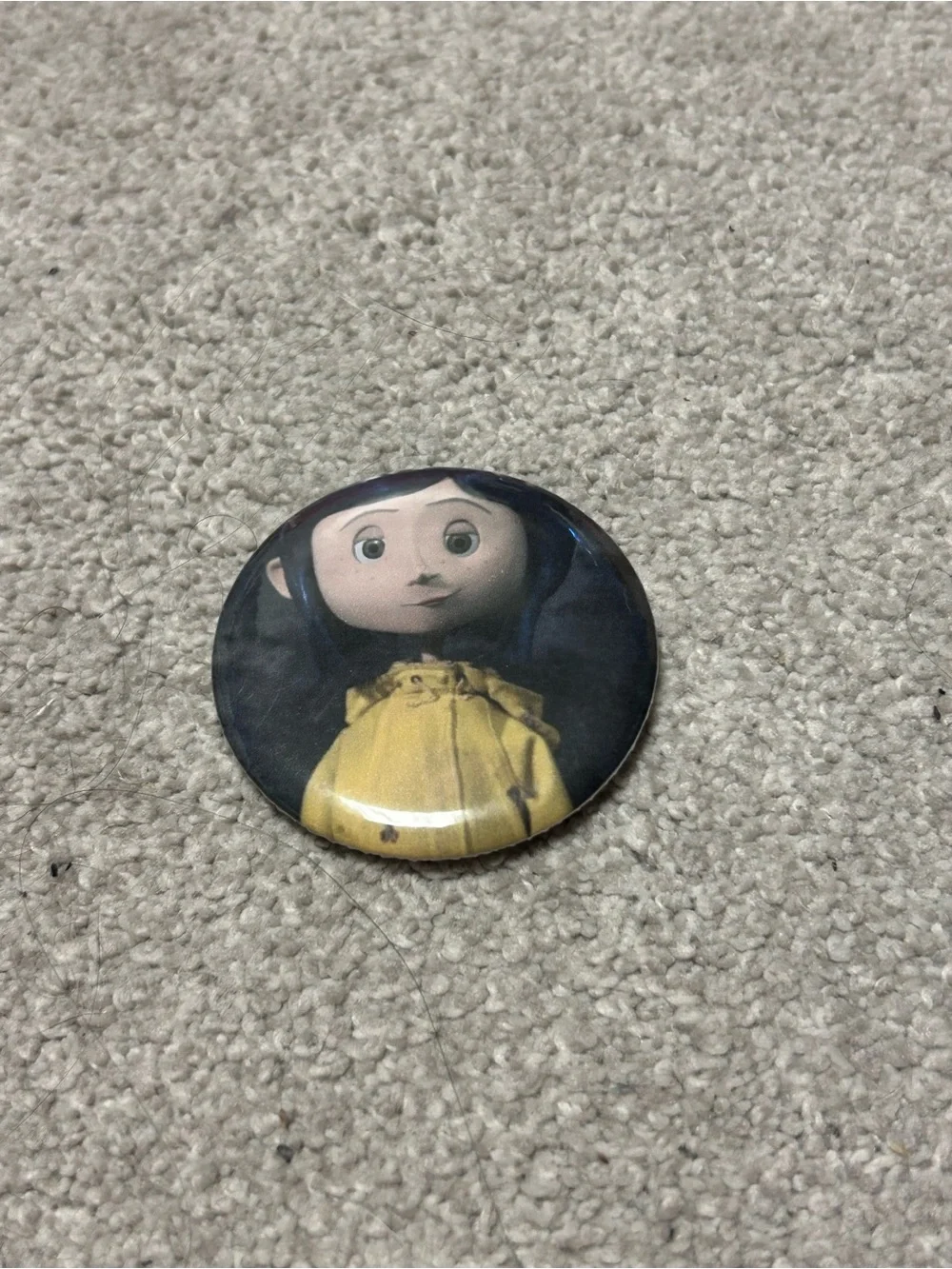 Yellow Raincoat Character Pin - Kids Jewelry Accessory
